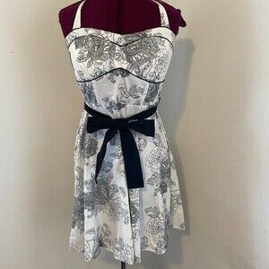 Ruby Rox Halter Tie Top Fitted Floral BOHO Womens Dress Size 13J